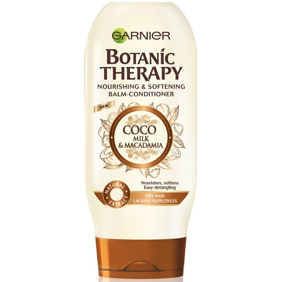 Garnier Botanic Therapy Coco Milk & Macadamia vyživující balzám pro suché a hrubé vlasy 200 ml