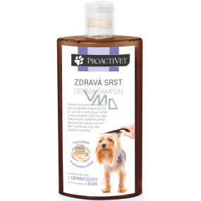 Proactivet Zdravá srst derma šampon pro výživu, zklidnění podrážděné kůže a jemnou pěči o srst i u nejnáročnějších psů 250 ml