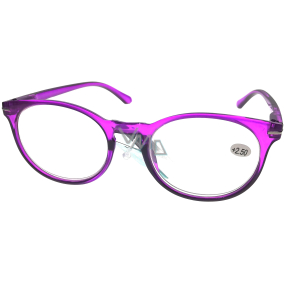 Berkeley Čtecí dioptrické brýle +1,0 plast fialové, kulaté skla 1 kus MC2171
