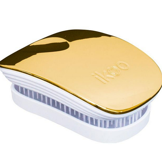 Ikoo Pocket Metallic Kapesní kartáč na vlasy podle čínské medicíny Soleil White