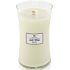 WoodWick Fig Leaf & Tuberose - Fíkové lístky a tuberóza vonná svíčka s dřevěným knotem a víčkem sklo velká 609 g