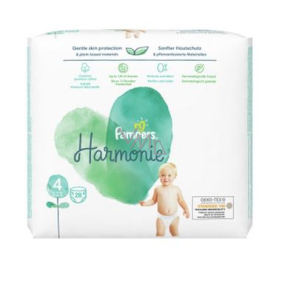 Pampers Harmonie velikost 4, 9 - 14 kg plenkové kalhotky 28 kusů