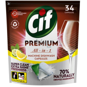 Cif Premium All in 1 Lemon tablety do myčky 34 kusů