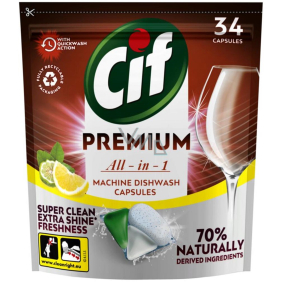 Cif Premium All in 1 Lemon tablety do myčky 34 kusů