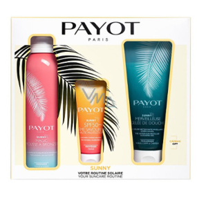 Payot Sunny Week-End Magic Mousse a Bronzer opalovací pěna na obličej a tělo 200 ml + SPF50 ochranný krém na obličej a tělo 50 ml + sprchový gel po opalování 200 ml, kosmetická sada