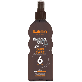 Lilien Sun Active Bronze Oil SPF6 voděodolný olej na opalování 200 ml