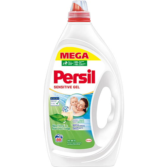 Persil Sensitive tekutý prací gel pro citlivou pokožku 88 dávek 3,96 l