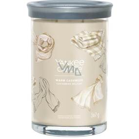 Yankee Candle Warm Cashmere - Hřejivý kašmír vonná svíčka Signature Tumbler velká sklo 2 knoty 567 g