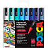 Posca Univerzální sada akrylátových popisovačů 1,8 - 2,5 mm Ocean mix mořských tónů 8 kusů PC-5M