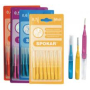Spokar Ultra velikost 0,4 mm mezizubní kartáčky, držadlo, sada 8 kusů,