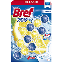 Bref WC Power Aktiv Lemon, WC kuličky, 3 × 50 g