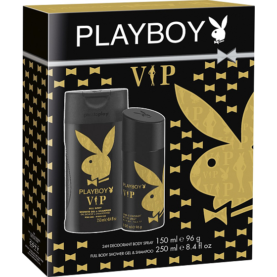 Playboy Vip for Him deodorant sprej 150 ml + sprchový gel 250 ml, kosmetická sada