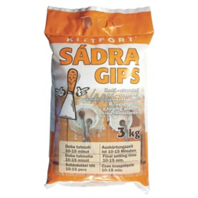 Kittfort Sádra Gips šedá - stavební 3 kg