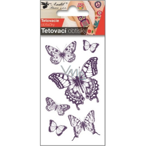 Tetovací obtisky Motýli s otakárkem 10,5 x 6 cm