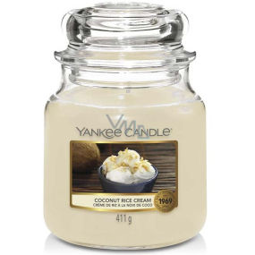 Yankee Candle Coconut Rice Cream - Krém s kokosovou rýží vonná svíčka Classic střední sklo 411 g