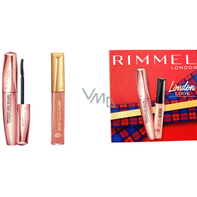 Rimmel London Wonder Luxe řasenka 001 černá 11 ml + Oh My Gloss! lesk na rty 210 6,5 ml, kosmetická sada pro ženy