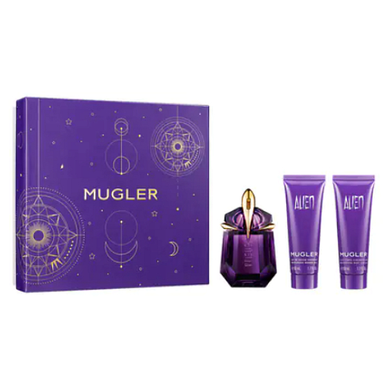 Thierry Mugler Alien parfémovaná voda pro ženy 30 ml + tělové mléko 50 ml + sprchový gel 50 ml, dárková sada pro ženy