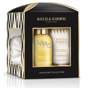 Baylis & Harding Mandarinka a Grapefruit mycí gel 100 ml + tělové mléko 50 ml + mycí žínka, kosmetická sada pro ženy