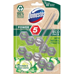 Domestos Power 5 Eco Pack Cucumber & Fresh Leaves WC tuhý blok 2 x 55 g