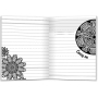 Ditipo Relax do kabelky Mandala růžová kreativní zápisník 16 listů, formát A6 15 x 10,5 cm