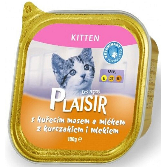 Plaisir Cat Kuřecí s mlékem vanička 100 g