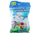 Kolíčky Tulipán na prádlo plastové 40 kusů