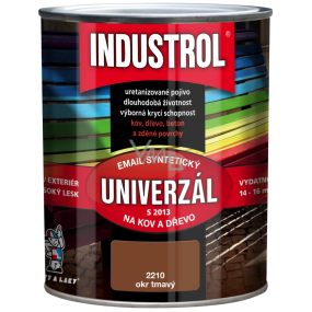 Industrol S2013 Univerzál lesk vrchní barva na kov a dřevo 2210 Okr tmavý 0,75 l