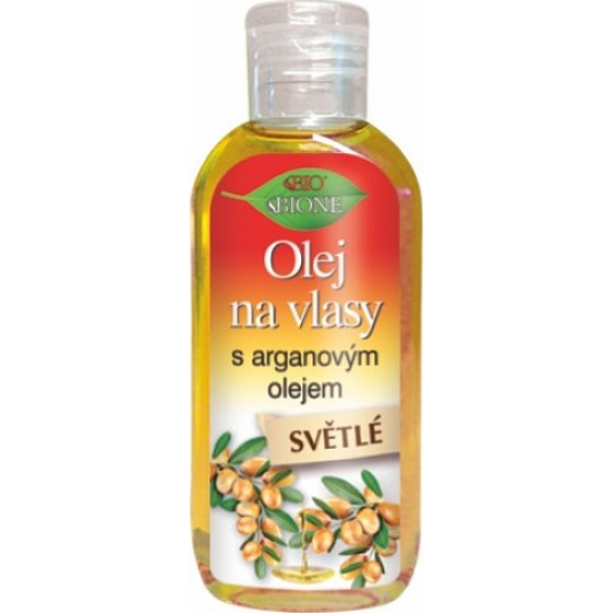 Bione Cosmetics Arganový olej se silikonem na světlé vlasy 80 ml