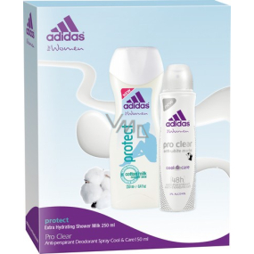 Adidas Pro Clear antiperspirant deodorant sprej 150 ml + sprchový gel 250 ml, kosmetická sada