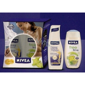 Nivea Free Time sprchový gel 250 ml + zpevňující tělové mléko 250 ml, pro ženy kosmetická sada