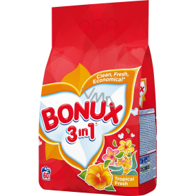 Bonux Tropical Fresh 3v1 prací prášek 60 dávek 4,5 kg