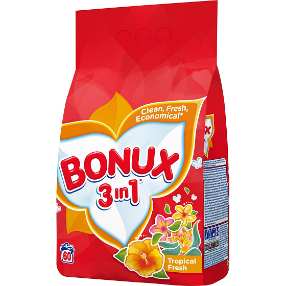 Bonux Tropical Fresh 3v1 prací prášek 60 dávek 4,5 kg