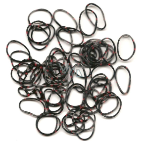 Loom Bands gumičky na pletení náramků Černé s červeným 200 kusů