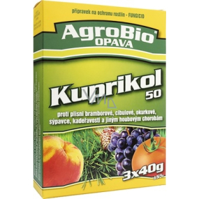 AgroBio Kuprikol 50 přípravek na ochranu rostlin proti houbovým chorobám 3 x 40 g