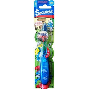 Šmoulové Soft blikající zubní kartáček pro děti s časovačem 1 minuty