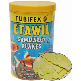 Tubifex Etawil sušený gammarus a kreveta doplňkové krmivo pro živorodé a jikrové ryby 125 ml