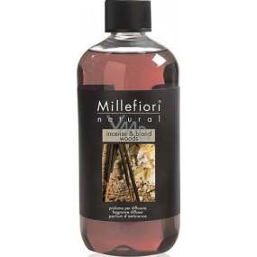 Millefiori Milano Natural Incense & Blond Woods - Kadidlo a Světlá dřeva Náplň difuzéru pro vonná stébla 250 ml