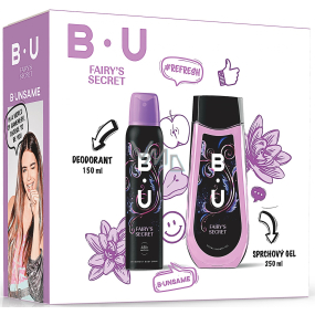 B.U. Fairy Secret deodorant sprej 150 ml + sprchový gel 250 ml, kosmetická sada pro ženy