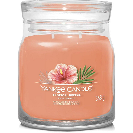 Yankee Candle Tropical Breeze - Tropický vánek vonná svíčka Signature střední sklo 2 knoty 368 g