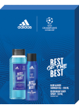 Adidas UEFA Champions League Best of The Best deodorant sprej 150 ml + sprchový gel 250 ml, kosmetická sada pro muže
