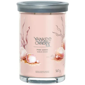 Yankee Candle Pink Sands - Růžové písky vonná svíčka Signature Tumbler velká sklo 2 knoty 567 g