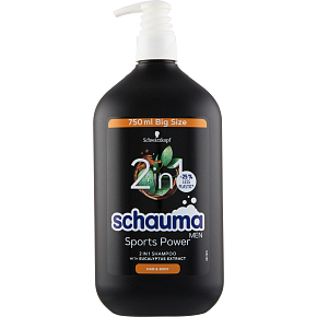 Schauma Men Sports Power 2v1 šampon, 750 ml Schauma Men Sports Power 2v1 šampon, 750 ml