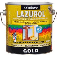 Lazurol Gold S1037 silnovrstvá lazura na dřevo T021 ořech, 2,5 l