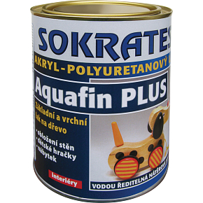 Sokrates Aquafin Plus Polomat základní a vrchní lak na dřevo do interiéru, 600 g