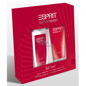 Esprit Celebration for Her parfémovaný deodorant sklo pro ženy 75 ml + sprchový gel 75 ml, kosmetická sada