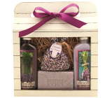 Bohemia Gifts Lavender La Provence sprchový gel 100 ml + Olejová lázeň 100 ml + Mýdlo 100 g + bylinky levandule v sáčku 1 kus, kosmetická sada