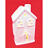Porcelánový domeček LED svítící výška 11 cm