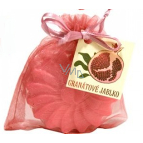 Soaptree Granátové jablko luxusní mýdlo s mandlovým olejem v organzovém sáčku Květina 80 g