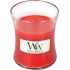 WoodWick Crimson Berries - Jeřabiny s kořením vonná svíčka s dřevěným knotem a víčkem sklo malá 85 g