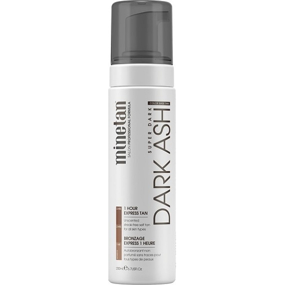 Minetan Dark Ash samoopalovací pěna pro ultra tmavé opálení 200 ml